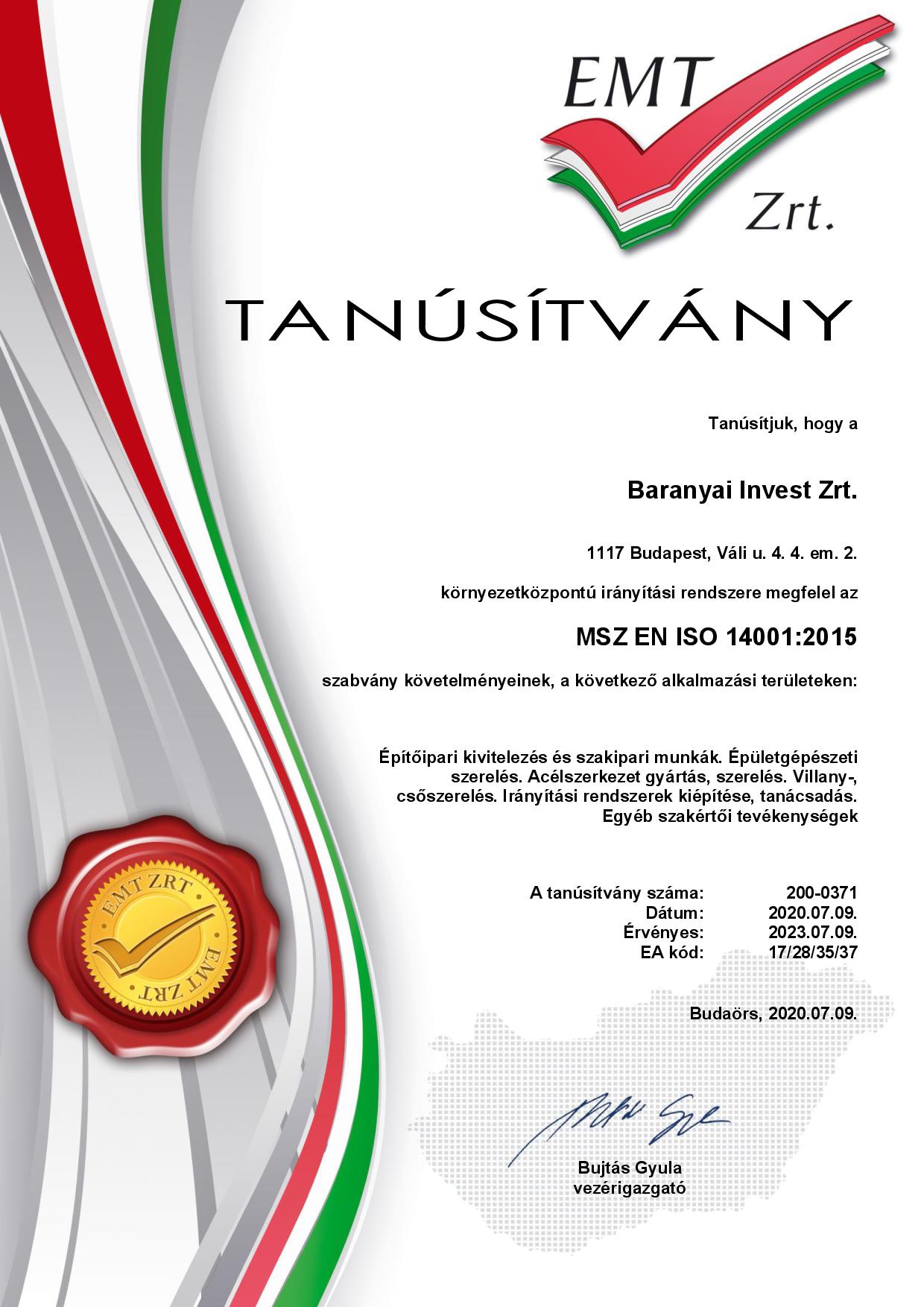 MSZ EN ISO 14001:2015
